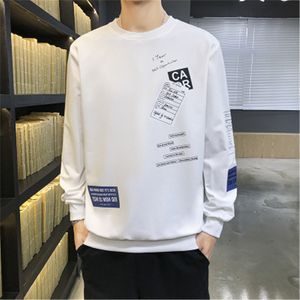 Mens em torno do pescoço moletom desenhista de outono manga longa pulôver tops moda moda japonês tendência casual macho macho hoodies
