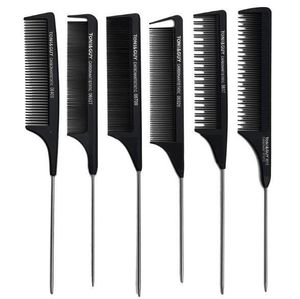 Professional Anti-Static Rat tail comb Metal hair comb hair salon use hair beauty tool Toni Guy