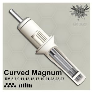 BIGWASP Standard Tattoo Needle Cartridges - Curved Round Magnums 5/7/9/11/13/15/17/19/21/23/25/27RM CX200808