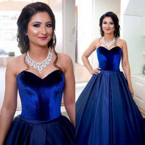 Elegante königsblaue Brautkleider, Prinzessin-Brautballkleider, trägerlose Brautkleider, Petites-Plus-Size-Brautkleider nach Maß