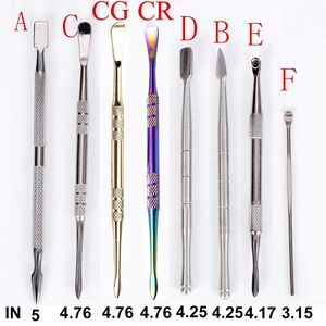 Premium Paslanmaz Çelik Vape Dabber Aracı Sigara Konsantre Balmumu Yağı Kuru Bitki Dab Araçları İçin Oyma Heykel Kil Araçları DIY Logo