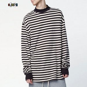 Mode Mäns Oversized Hoodies Plus Size Street White Black Striped Loose Baggy Hoody Långärmad Sweatshirt för Hipster 200923