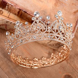 New Cheap High Quality New Bling Luxury Crystals Wedding Crown Silver Gold Rhinestone Princess Queen Bridal Tiara Crown Hair Acces2877