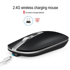 2.4G Wireless Mice USB Rechargeable Charging Mouse Ultra-Thin Silent Mute Office Opto-electronic PC Laptop Home Pad