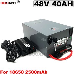 Rechargeable 48V 40AH E-bike Lithium ion battery 2000W 2500W Electric bike scooter 13S +5A Charger with a metal box