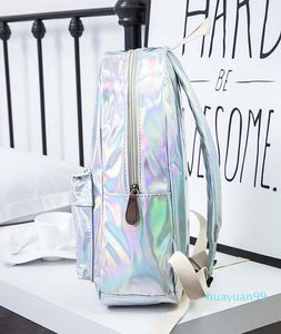 New-pu Letter Crybaby Hologram Laser Backpack Bag Soft Large Capacity pensonal School Bag 4colors