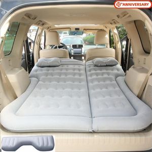 Car SUV Air Inflatable Travel Bed Mattress Back Seat Sofa Pillow Camping Mat Cushion Outdoor Beach Rest Sleeping Pad Universal