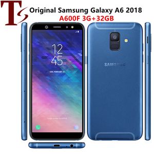 最初の改装されたサムスンギャラクシーA6 2018 5.6インチオクタコア3GB RAM 32GB ROM 16MPロック解除4G LTEスマートフォン