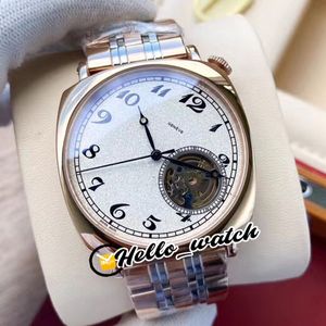 Nya historiker Amerikanska 1921 82035 / 000R-9359 Vit Ring Automatisk Tourbillon Mens Watch Två Ton Rose Gold Steel Band Klockor Hello_Watch