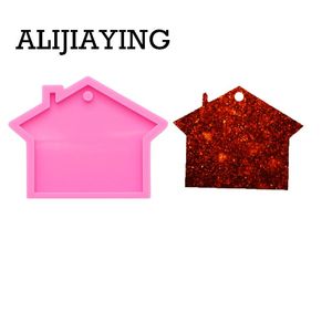 0112 DIY House shape silicone mold key ring mold Silicone for keychain epoxy resin molds for jewelry