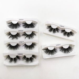 Cílios dramáticos longos e dramáticos de 30 mm vêm com bandeja branca Faux False Eye Lash