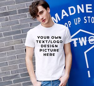 HONGFUNCLOTHING Niestandardowe drukowane bawełniane t-shirty OEM pusty kolor męskie okrągłe wycięcie pod szyją letnie koszulki z krótkim rękawem z własnym projektem spersonalizowane obejmują nadruk logo w rozmiarze A4