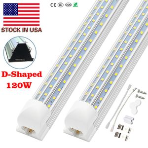 8ft led tube lights 120W V-Shape 8 foot design shop LED lights fixture 2ft 3ft 4ft 60W Cooler Door Freezer lighting fluorescent Lamps