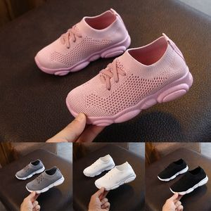 New Baby Sneakers 2020 Fashion Children Flat Shoes Infant Kids Baby Girls Boys Solid Stretch Mesh Sport Run Sneakers Shoes