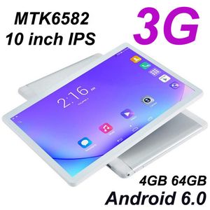 Планшетный ПК Высокое Качество Octa Core 10-дюймовый MTK6582 IPS Емкостный Сенсорный экран Двойной SIM 3G Таблетки Phone P C Android 5.1 1 ГБ 16 ГБ