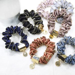 Coréia Vintage Mulheres Elásticas Lace Hair Bands Cabelo Bonito Meninas Florais Malha Scrunchie Tule Headband Headwear Acessórios De Cabelo