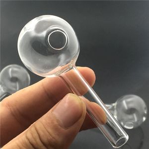 high quality Pyrex Glass Oil Burner Pipes Clear 7cm 30mm ball clear Great Tube smoking Pipe for water bong