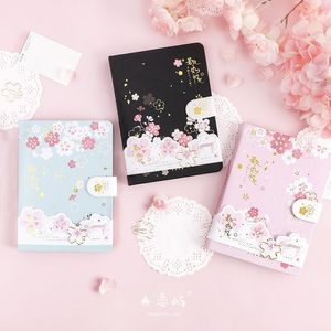 Notatniki przybycie Sakura Cherry Blossoms 112 Arkusze Kawaii Diary Journal Notebook Bullets Planner Notepad Escolar Papelaria Papeteria