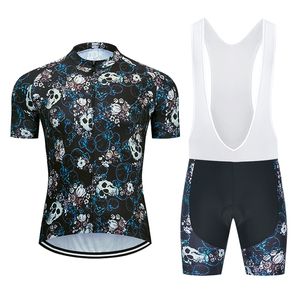 Vendite dirette in fabbrica Moxilyn 2020 Uomo Abbigliamento nero MTB Uniforme Abbigliamento da bici Maglia da ciclismo Set corto Ropa Ciclismo Maillot Culotte SKULL10