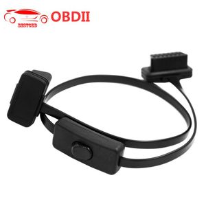 Flat+Thin As Noodle OBD2 Connect cable 16Pin Male to Female ELM327 OBD2 Diagnostic Extension Cable Connector