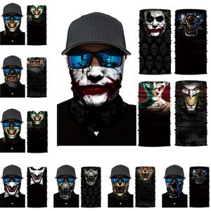 Mágica Cachecol Bandana Máscaras Designer cara animal Padrão Multifuncional Outdoor Lenço respirável suor máscara de caveira Cown 200pcs T1I2279