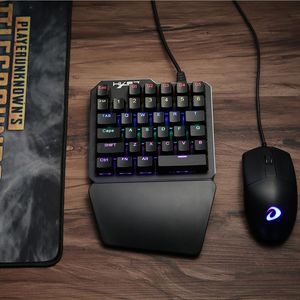 Klawiatura mysz Combo 35 Klawisze Mini USB Wired 3200DPI 7 Przyciski Gaming LED Combo na pulpicie PC La