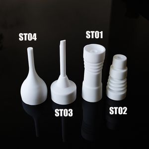 14 mm 18mm de cerâmica feminina de 18 mm com pregos de tampa de carboidratos de carboidratos para acessórios para fumantes ST01