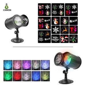 Doppelkopf-Weihnachts-LED-Projektor, Effektlichter, 14 Muster, 10 Ozeanwellen-Projektion, keine Folien, wasserdichte Außendekoration, Laserlicht