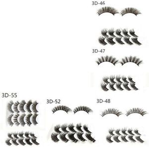 5Pairs 3D Nerz Wimpern Lange Natürliche Wimpern Verlängerung Falsche Gefälschte Dicke Gemischte Individuelle Make-Up-Tools Schönheit Wimpern Neueste