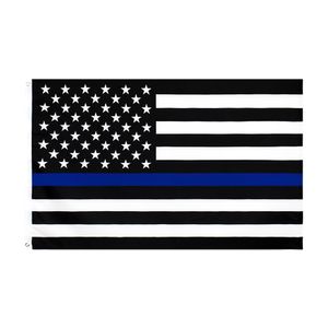 Bandiera di spedizione gratuita 90*150 cm Le forze dell'ordine USA USA American Police Blue Blue Line Fand