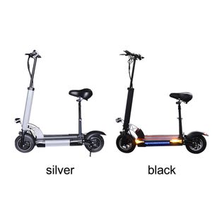 Wholesale electric scooter with seat resale online - 10inch V W Adult Electric Scooter Seat km Long Distance Fat Tire Electric Skateboard LCD Display Electrico Patinete