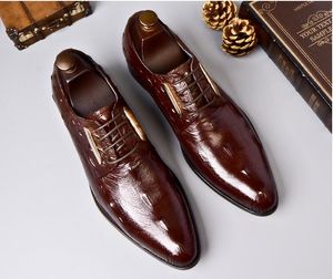 Big Size Man Dress Business Affairs Genuine Leather Shoes Ventilation England Gentleman Sharp Male Shoe da51