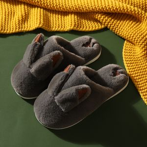 2020 Winter men's home cotton slippers lovely plush slippers indoor comfortable thick sole thermal cotton slippers