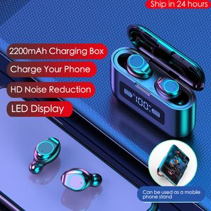 Super Mini portátil TWS Bluetooth Earphones Mini Gêmeos verdadeiros sem fio Earbuds fone de ouvido para iPhone 11 XS max android telefones com carregamento Box