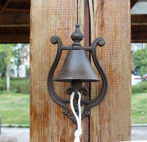 2 Pieces Cast Iron Cat Welcome Dinner Bell Rustic Metal Art Wall Mounted Hanging Bell Garden Rural Decorations Free S Hanging Bell Cast Iron Decor Rustic Metal