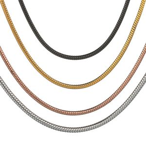 Chains Top 316 aço inoxidável 1,2 milímetros cobra pendant chapeamento 20-30