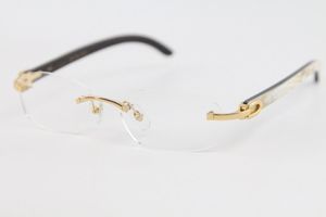 Nova Qualidade Branco Dentro Preto Búfalo Chifre Óculos Óculos De Sol Quadros De Frames Decoração Decoração De Ouro Quadro Óculos