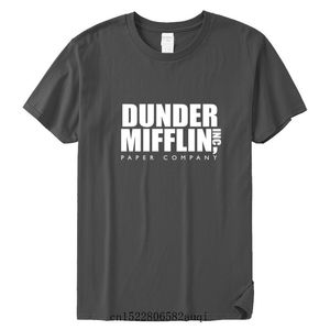 Erkek DUNDER MIFFLIN PAPER INC ofis tv programı Pamuklu T Shirt Yazlık T-shirt Unisex Giysileri