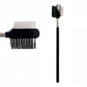 Aço inoxidável preto cílios Brushes Mascara aplicador Maquiagem Cosméticos Ferramenta Needle pestana maquiagem sobrancelha Brushes Pente J1698