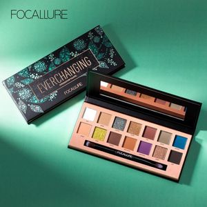 Focallure 14 Colors Glitter Eye shadow Palette Professional Makeup Shimmer Eye Shadows palette women Beauty Makeup Shadow 24pcs/lot DHL