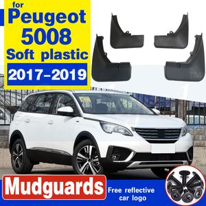 For Peugeot 5008 2017 2018 2019 Car Mud Flaps Mudguards Splash Guards Mudflaps for Fender Car Front Rear wheel Accessories