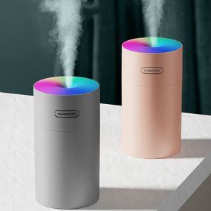Ultraljud usb mini bärbar luft luftfuktare arom essentiell oljediffusor för bil hem kontor nano mister fogger dimma maker ledd natt ljus