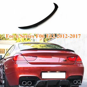 Vücut Kitleri Gerçek Karbon Fiber Oto Mobil Spoiler için 6 Serisi F06 F12 4 Doos M6 / V Stil Araba Aksesuarları Dudak Spoiler