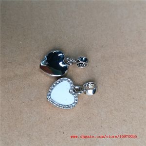 sublimation blank heart charms photo bead metal fashion charm hot transfer printing material consumables with zircon