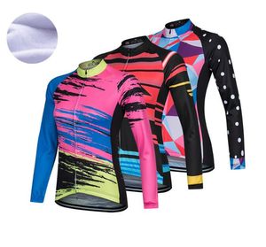 Women Graphics Winter Cycling Jackets 2022 CYCLING Jersey Ropa Ciclismo Thermal fleece BICYCLE Maillot Clothing