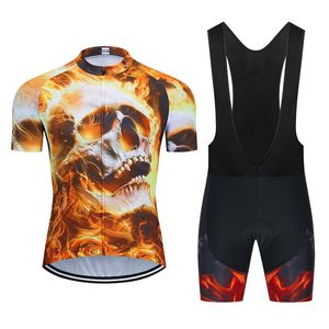 Fabryczna sprzedaż bezpośrednia MOSSILYN 2020 Męska czarna odzież MTB mundur rowerowy rowerowa koszulka Krótki zestaw ropa ciclismo maillot cuotte skull07