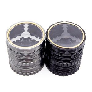 5 layers Herb Aluminum Alloy Spice Mill Crusher grinders smoking accessories Manual tobacco grinder with three colors