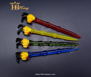 2021 Novos Cães Bonitos De Vidro Dab Ferramenta Palha 9 Padrão Design Dabber Ferramenta Fumar Acessórios Tubos para Quartz Wax Rigs Bongles