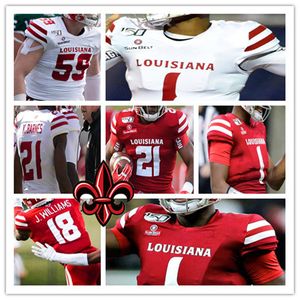2021 College Louisiana Ragin 'Cajuns Fotboll Jerseys Ferrod Gardner Dontae Fleming Asjlin Washington Lorenzo McCaskill Jamal Bell Custom