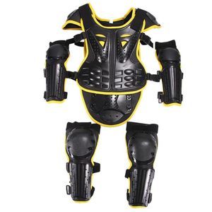 Motorcykel Armor Kids Passar Dirt Bike Bröst Back Spine Protector Shoulder Arm Eblow Knee Pads Full Body Vest för Motoc